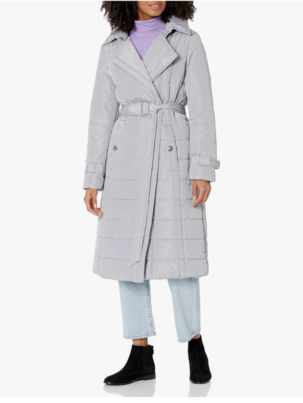 Kenneth Cole Belted Puffer Trench Coat NWT Size M